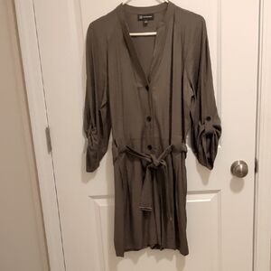 INC International Concepts Olive Long Sleeve Romper. Like New!